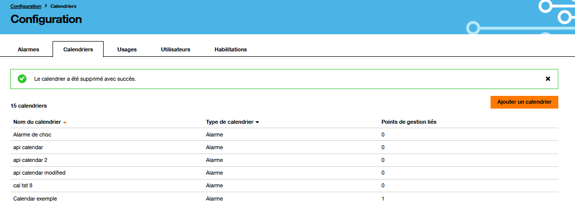 SMOP config calendar delete done