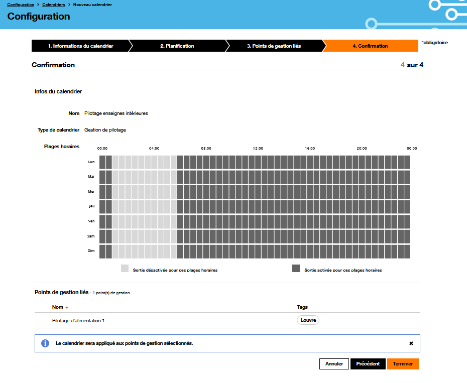 SMOP config calendar pilot step4