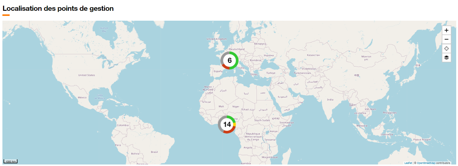 SMOP dashboard localisation points gestion