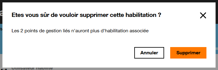 SMOP config habilitation popin delete